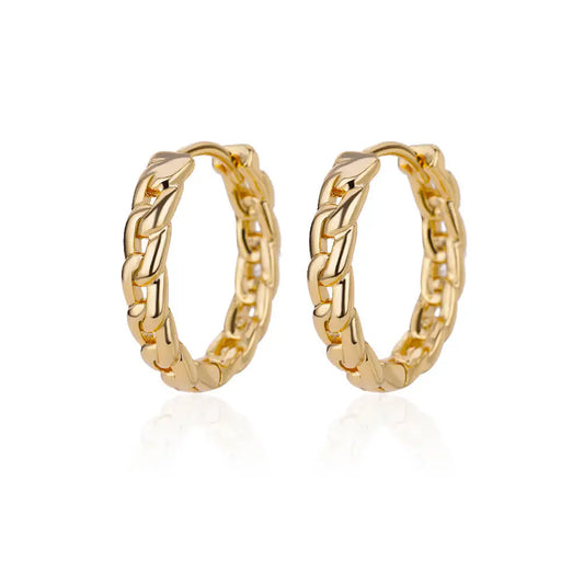 LINK CHAIN HOOP EARRING