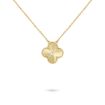 GOLD LASER CLOVER NECKLACE